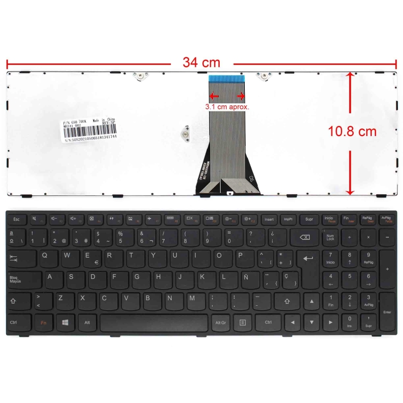 Tastiera per laptop Lenovo Ideapad G50-70, tastiera Lenovo Ideapad G50-80