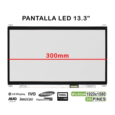 PANTALLA LED DE 13.3" PARA PORTÁTIL B133HTN01.1 FHD 30 PINES