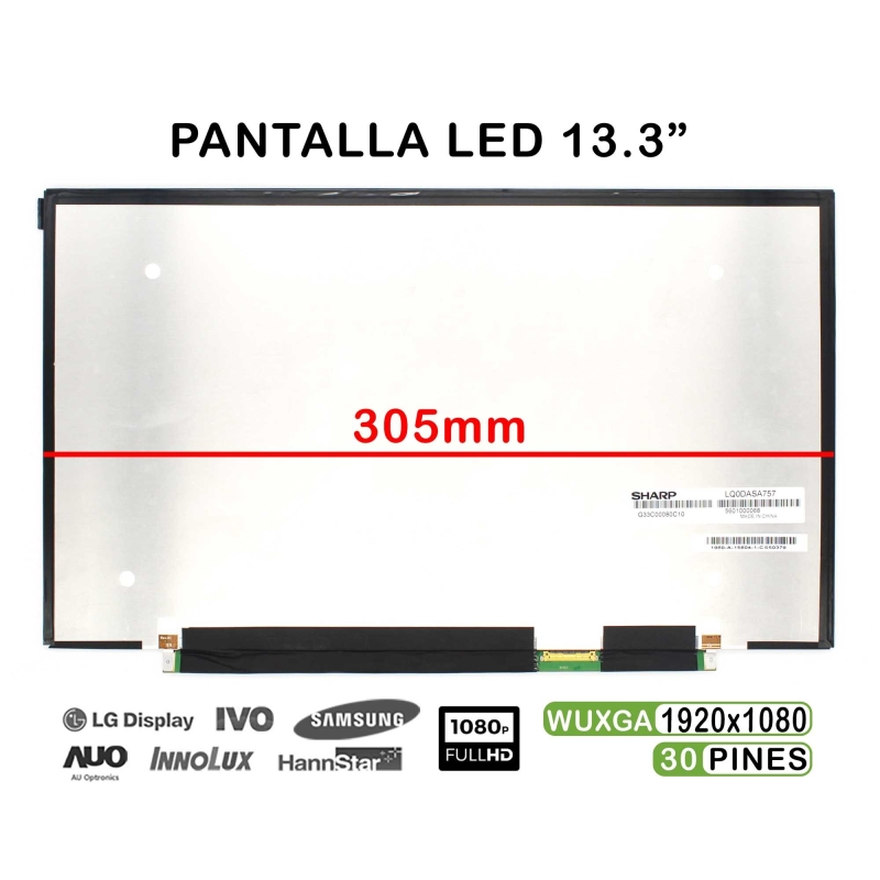 Schermo LED per laptop Toshiba Portege Z30 da 13,3" | Sharp LQ133M1JW02A