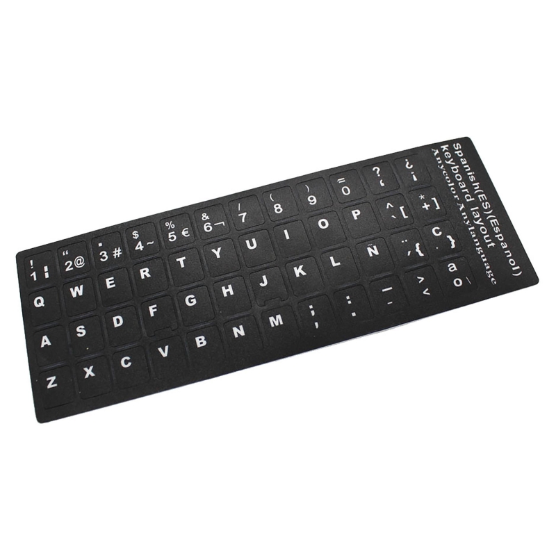 Etiqueta teclado castellano, pegatina convertir teclado castellano