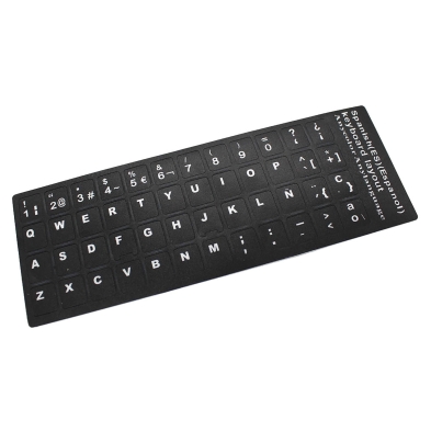 Etiqueta teclado castellano, pegatina convertir teclado castellano