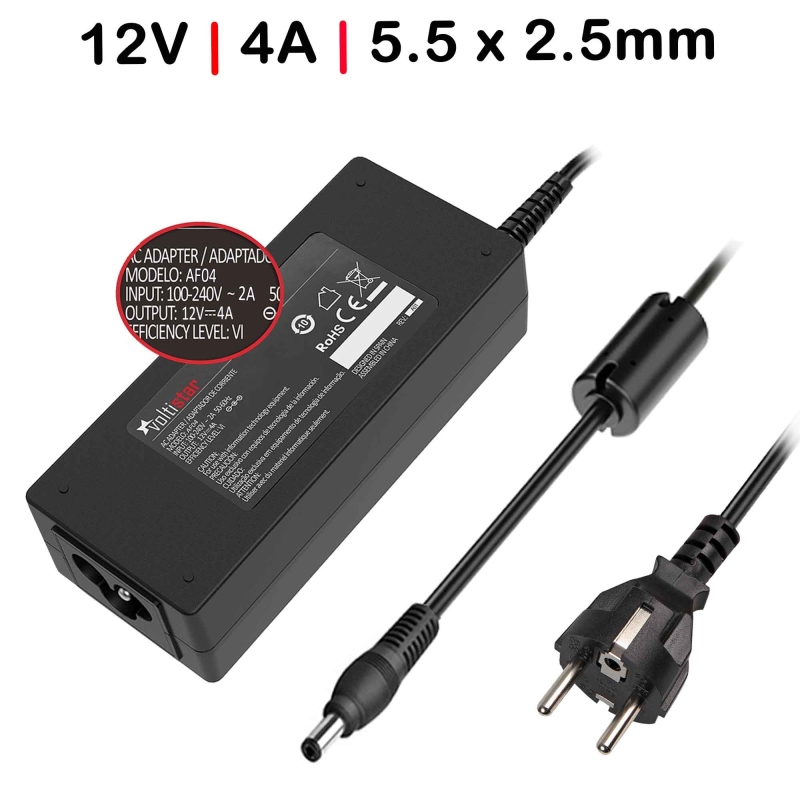 CARGADOR PARA MONITOR 12V 4A 5.5 X 2.5MM 48W