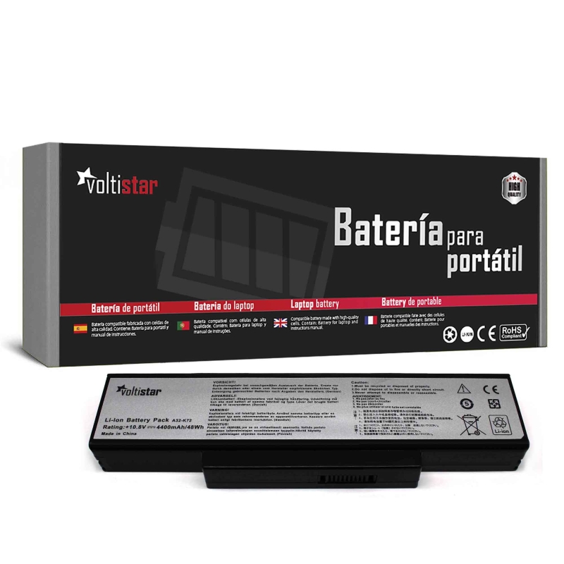 Batteria per laptop Asus K72, Batteria Asus A72, Batteria Asus A73, A32-K72