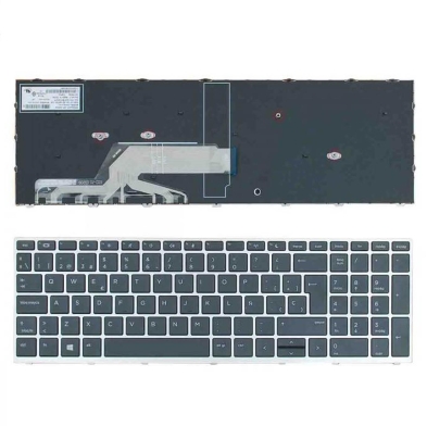 Teclado en cor preto para portatil HP Probook 455 G5