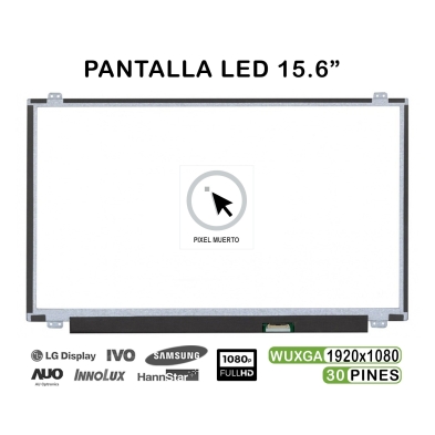 Schermo LED per laptop 15,6" LP156WF6 - N156HGE-EA2 con Pixel