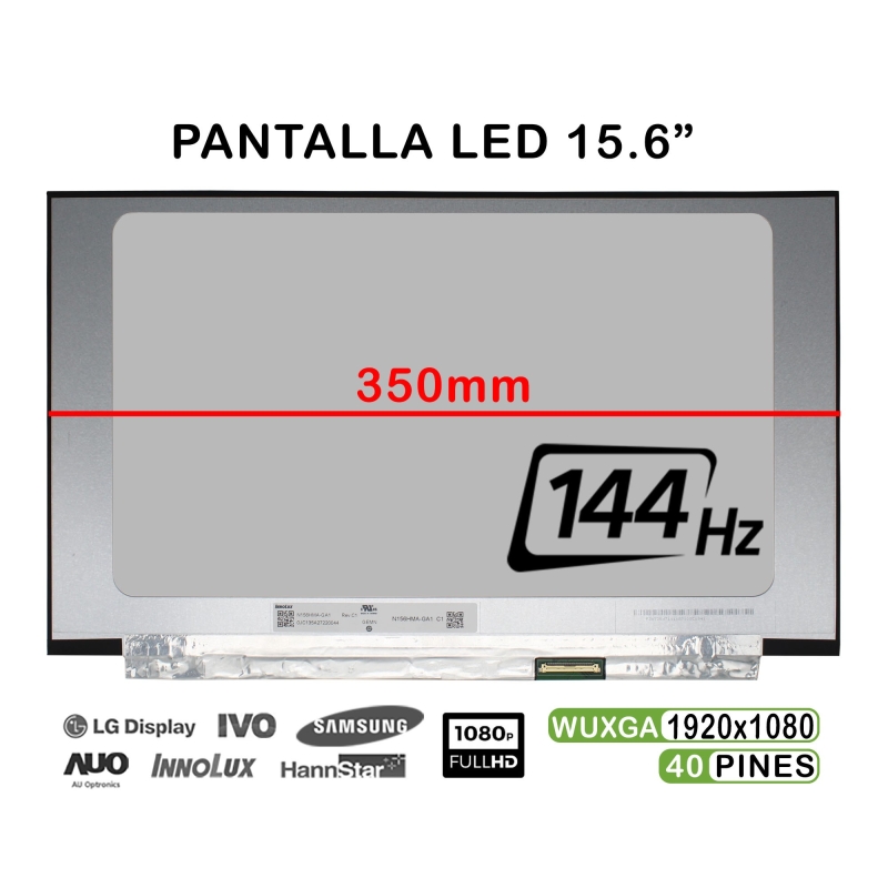 Schermo LED per laptop da 15,6" N156HMA-GA1 144 Hz FHD 40 pin