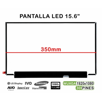 ECRÃ LED DE 15.6" PARA PORTATIL LM156LFCL05 1920X1080 30 PINES 350MM