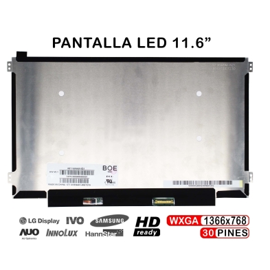 ECRÃ LED DE 11.6" PARA PORTATIL N116BCP-EB1 NT116WHM-N42 V8.0