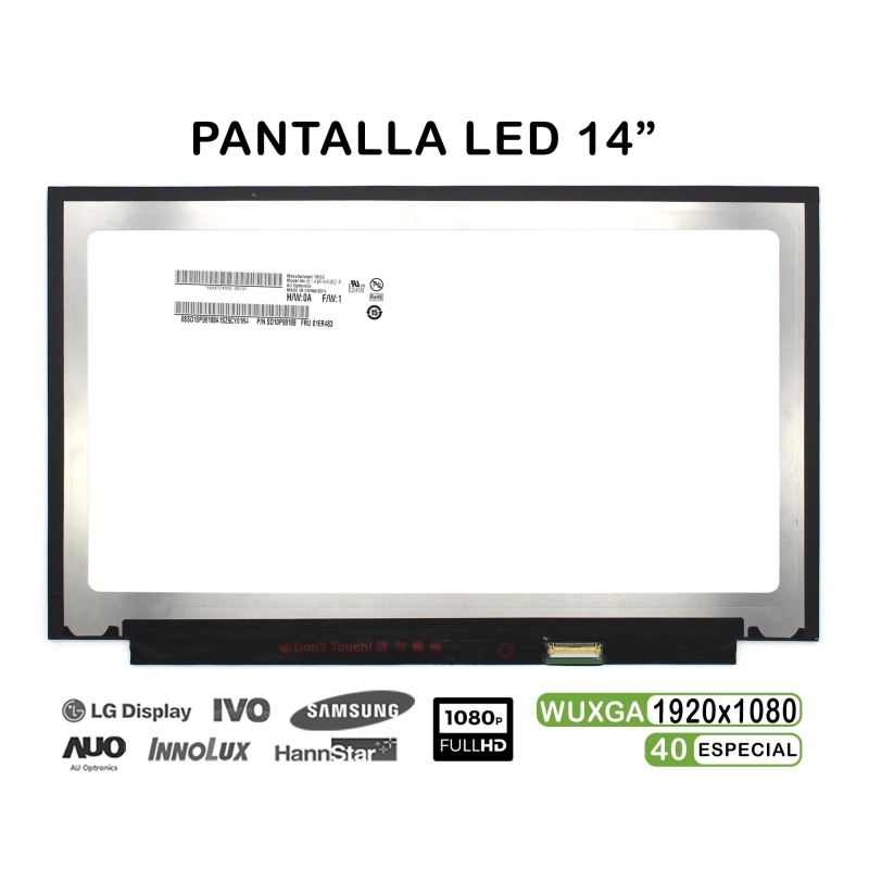 Touchscreen LED portatile da 14" | B140HAK02.3 H/L:0A F/L:1