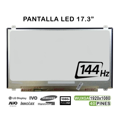 ECRÃ LED DE 17.3" PARA PORTATIL B173HAN03.1 144HZ 40 PINES 1920X1080