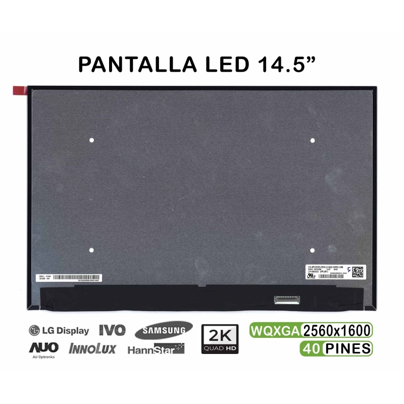 SCHERMO LED 14.5" PER COMPUTER PORTATILE N145GCG-GT1 LP145WQ1-SPB1 QHD 40 PIN