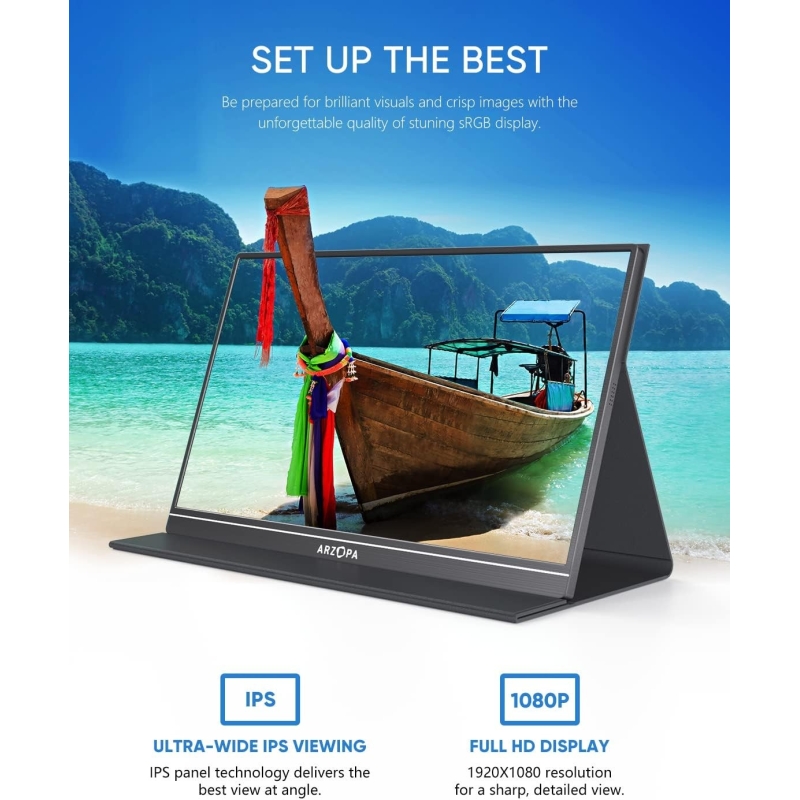Monitor portatile Arzopa A1 Gamut 15.6" FHD - PC/XBOX/PS5/SWITCH
