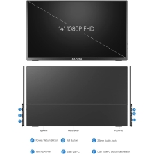 MONITOR PORTÁTIL ARZOPA A1 GAMUT SLIM DE 14" FHD IPS CON HDMI USB-C PARA PC MAC XBOX PS4 PS5