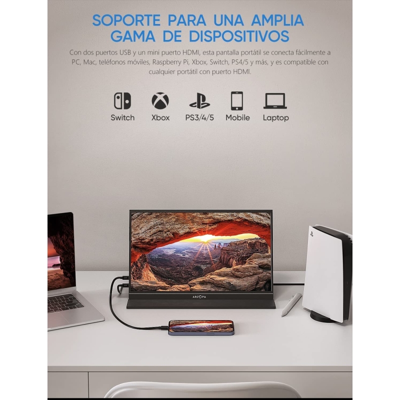 Monitor portatile Arzopa S1 Table 15.6" FHD - PC/XBOX/PS5/SWITCH