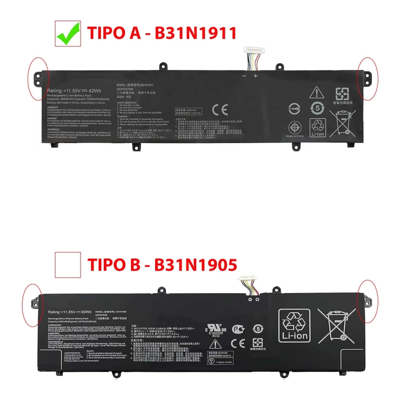 Batteria per laptop Asus VivoBook Flip TP470EA | C31N1911 - B31N1911