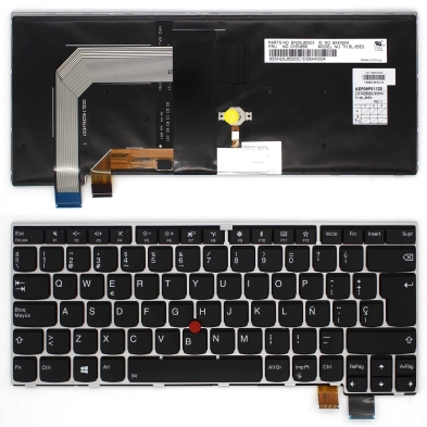 Tastiera retroilluminata Lenovo Thinkpad T460S cornice argento