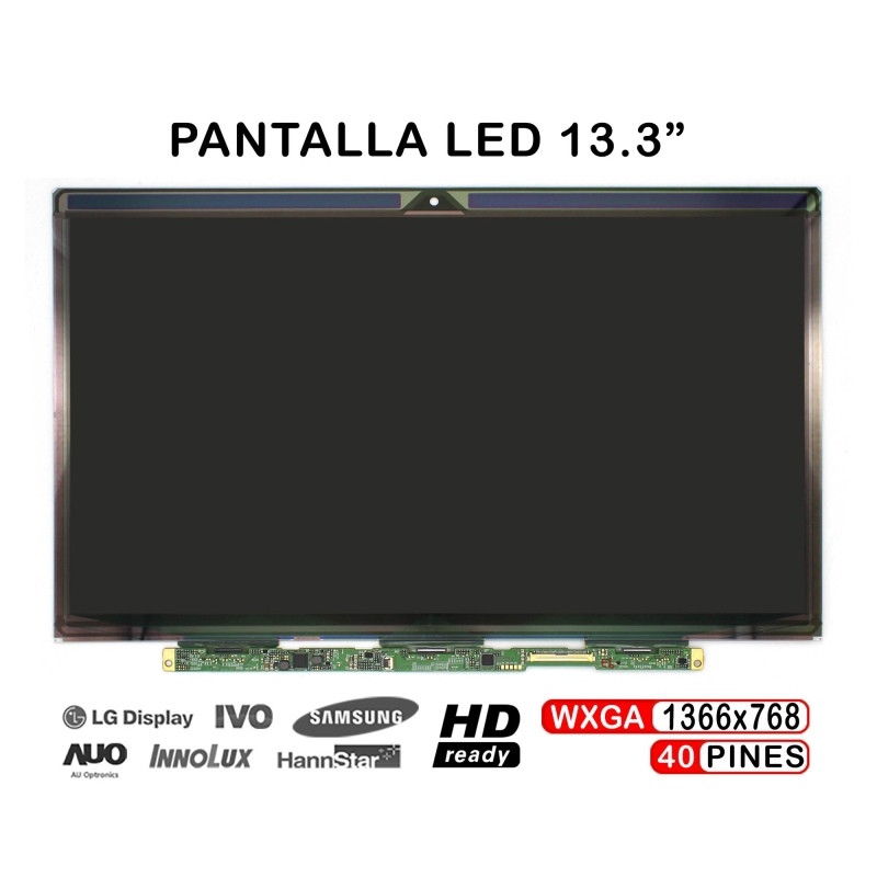 Schermo LED portatile da 13,3" LLP133WH4 (TJ)(A1) 1366x768 40 Pin