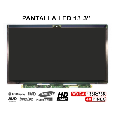 Schermo LED portatile da 13,3" LLP133WH4 (TJ)(A1) 1366x768 40 Pin
