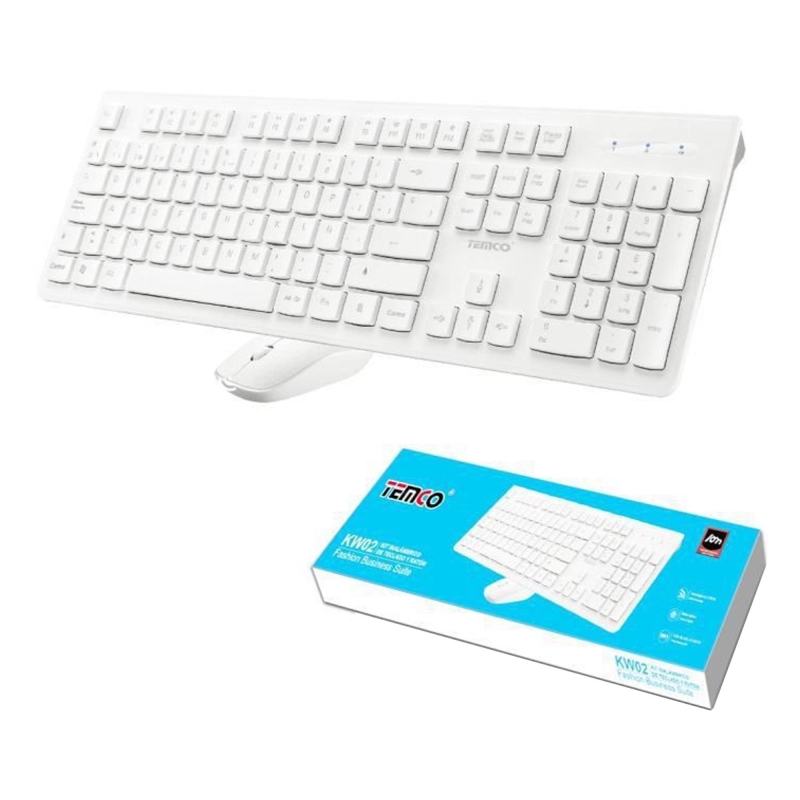 Kit tastiera e mouse wireless | Bianco
