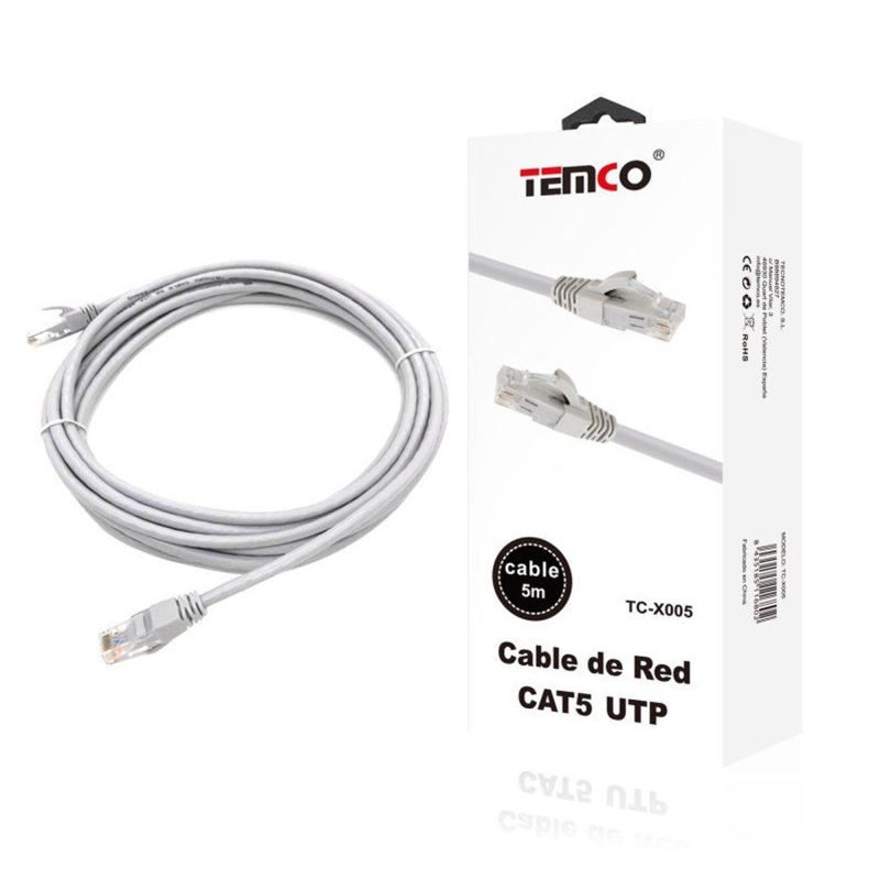 CABO INTERNET CAT5E UTP RJ-45 5 METROS
