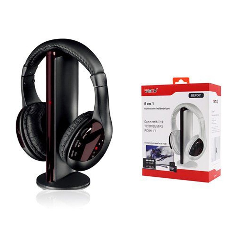 Acquista Cuffie wireless con microfono 5 in 1 | Nero