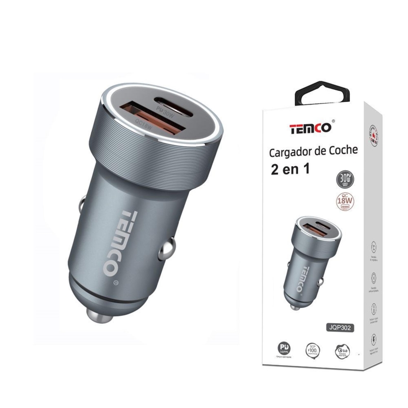 Acquista il caricabatteria per auto PD18W+30W A+C | Grigio