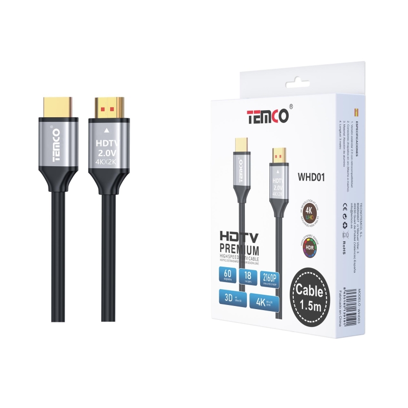 Acquista Cavo HDMI 2.0 4K 60Hz 1,5 m | Nero