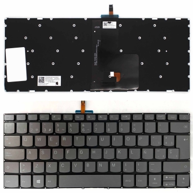 TECLADO PARA PORTATIL LENOVO IDEAPAD 320-14ISK 320S-14IKB 320S-14IKBR CINZA RETROILUMINADO