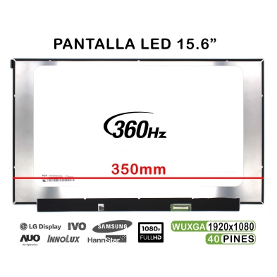 ECRÃ LED DE 15.6" PARA PORTATIL NE156FHM-NZ3 V8.0 360HZ 40 PINES