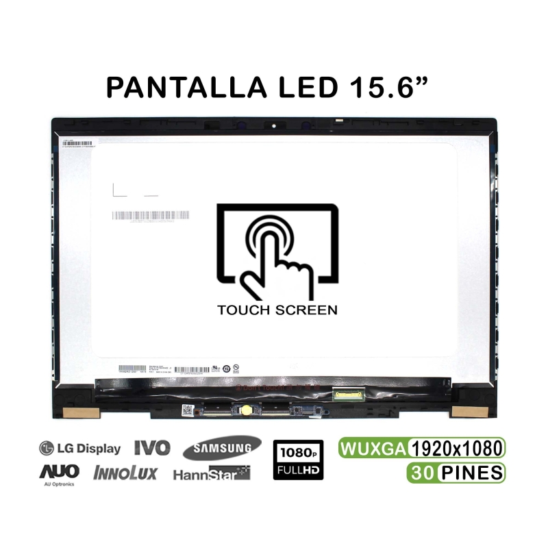 ECRÃ LED TÁTIL DE 15.6" PARA PORTATIL HP ENVY X360 15-CN 15-CP SERIES COM QUADRO