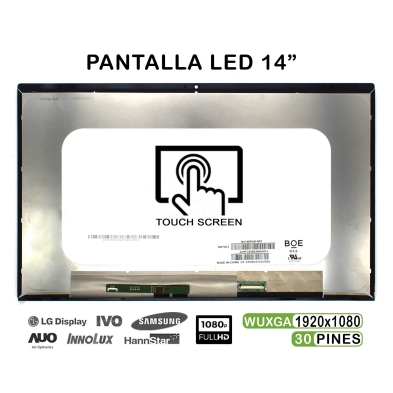 ECRÃ LED TÁTIL DE 14" PARA PORTATIL LENOVO FLEX 5-14 AREO1 NV140FHM-N4U FHD COM MOLDURA