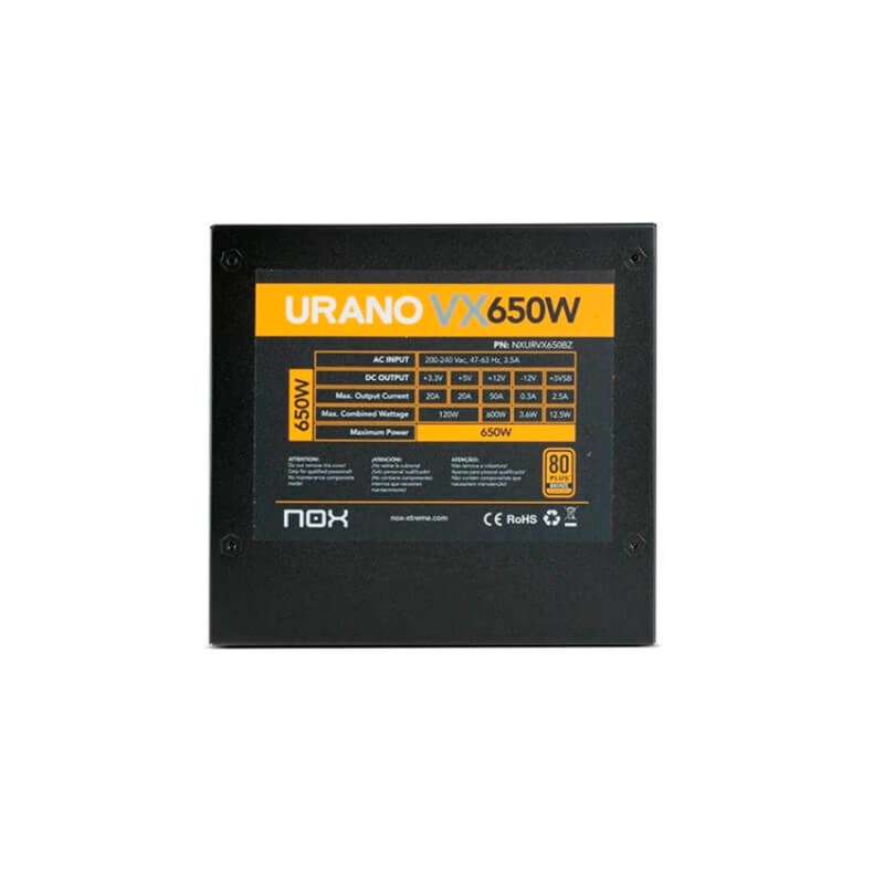 Nox Urano VX 650W 80+ Bronze 120MM PWM