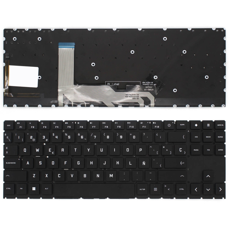 TECLADO PARA PORTATIL HP OMEN 15-EK 15-EC 15-EN 16-B SERIES V193446CS1 PRETO