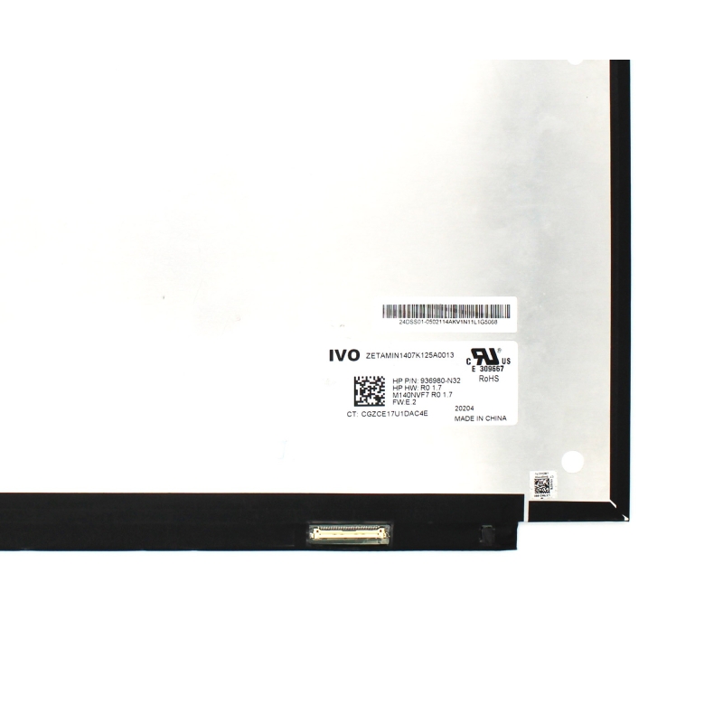 ECRÃ LED DE 14" PARA PORTATIL M140NVF7 R0 1.7 IPS 120HZ 40 PINES FHD