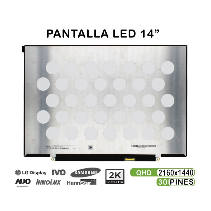 ECRÃ LED DE 14" PARA PORTATIL P140ZKA-BZ1 30 PINES 2K