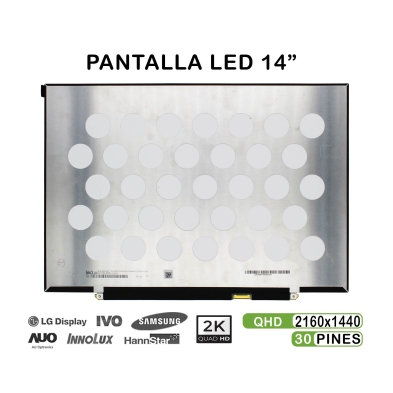 ECRÃ LED DE 14" PARA PORTATIL P140ZKA-BZ1 30 PINES 2K