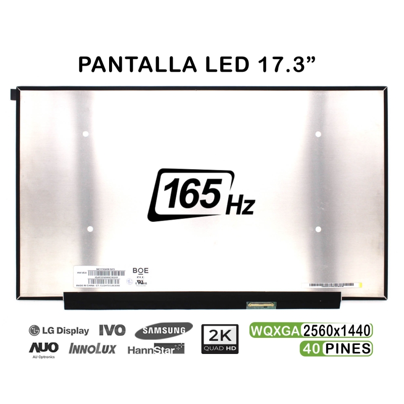 SCHERMO LED 17.3" PER COMPUTER PORTATILE NE173QHM-NY1 NE173QHM-NY5 165HZ 40 PINI