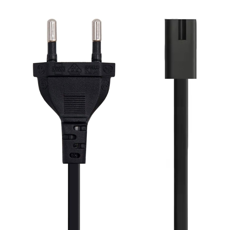 CABLE DE ALIMENTACIÓN PARA CARGADORES EN FORMA DE 8 NEGRO 0.5M
