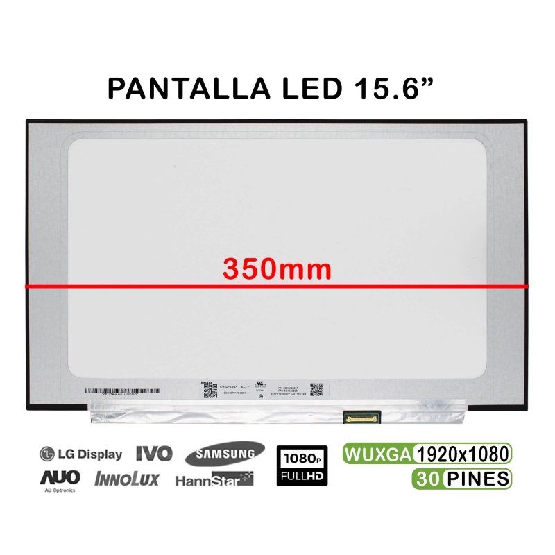SCHERMO LED 15.6" PER COMPUTER PORTATILE B156HTN06.2 NV156FHM-N68 NV156FHM-N52 NV156FHM-N4X FHD INCANDESCENZA PER PORTATILE