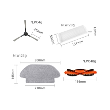 Kit de peças sobressalentes Xiaomi Robot Vacuum-Mop Pro/2S/Viomi V2/V2 Pro/V3/SE/Xiaomi S12 B106GL S10