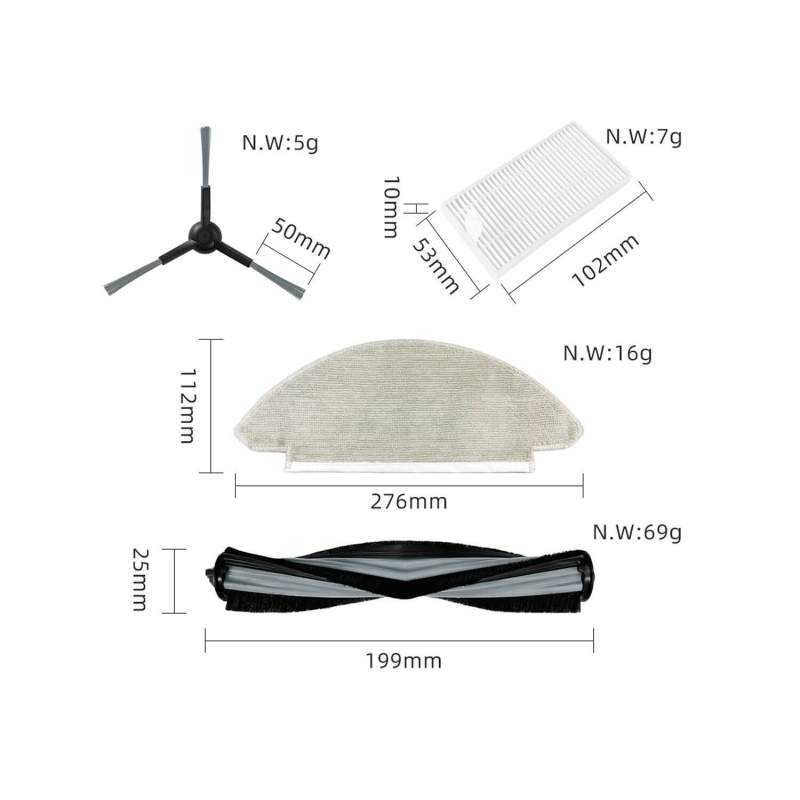 Kit de substituição Viomi Alpha 2 Pro/V5 Pro/V5