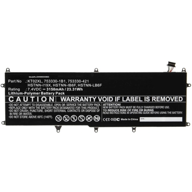 BATTERIA PER COMPUTER PORTATILE HP PRO X2 612 G1 BASE TASTIERA KT02XL 3230MAH 7,5V