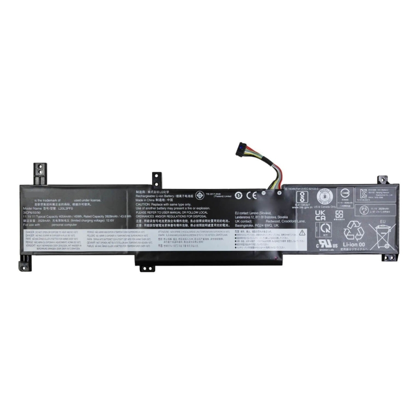 BATTERIA PER LAPTOP LENOVO IDEAPAD 3-14ABA7-82RM0018TW L20C3PF0 TYPE-B 11,1 V 4054 MAH