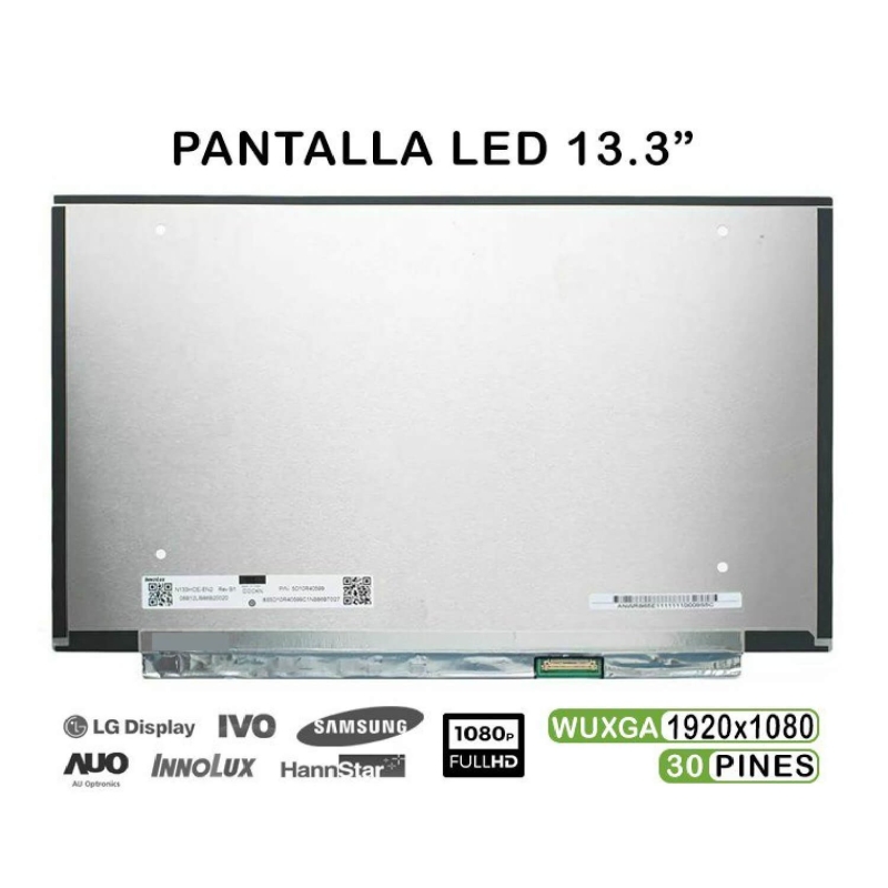 ECRÃ LED DE 13.3" PARA PORTATIL N133HCE-EPA REV.C1 N133HCE-EN2 REV.B1