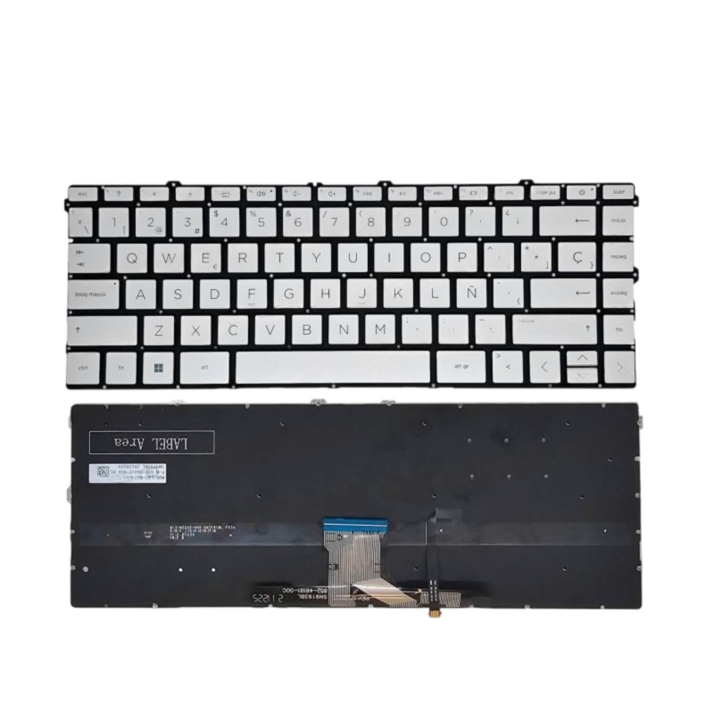 TECLADO DE PORTÁTIL HP PAVILION X360 14-DW / 14-DWXXX SÉRIE L96530-071 PRATA