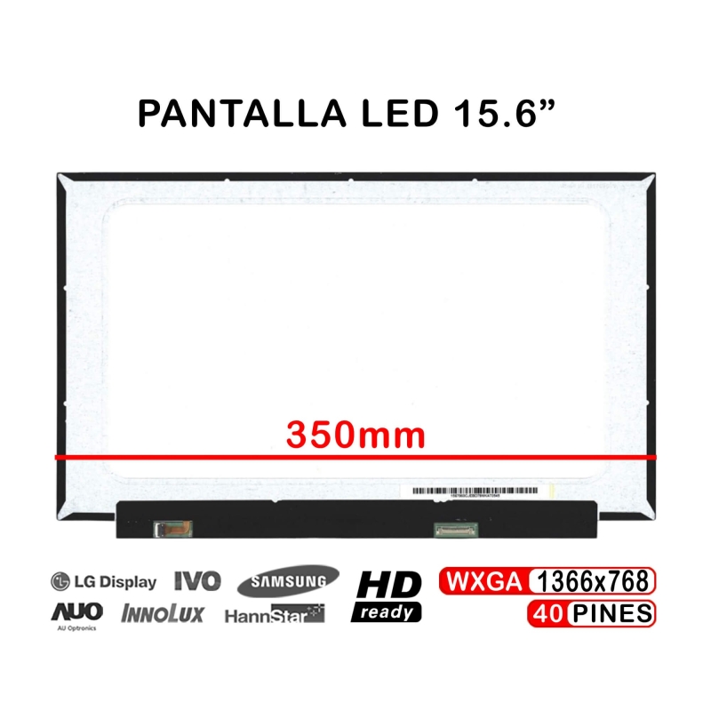 PANTALLA LED DE 15.6" PARA PORTÁTIL NT156WHM-N49 B156XTN08.1 HW0A NT156WHM-N34