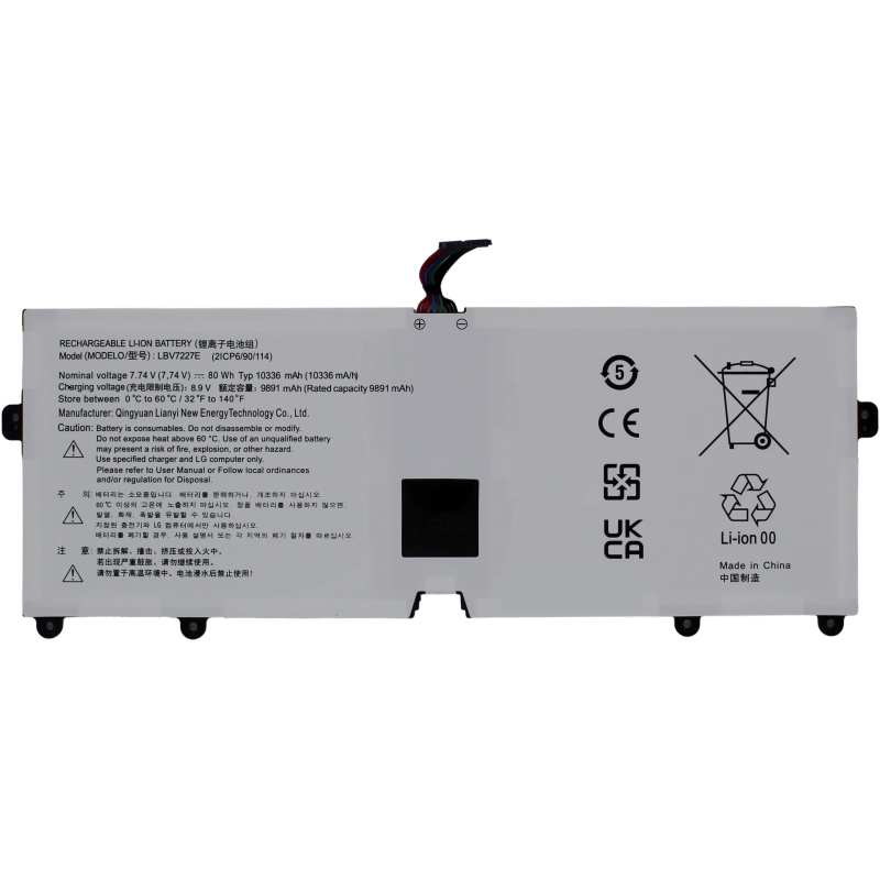 BATTERIA PER COMPUTER PORTATILE LG GRAM 17Z970-K.AA55A8 LBV7227E