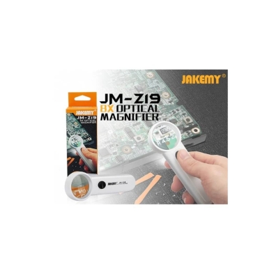 LENTE D'INGRANDIMENTO OTTICA PORTATILE X8 CON LUCE LED JAKEMY JM-Z19