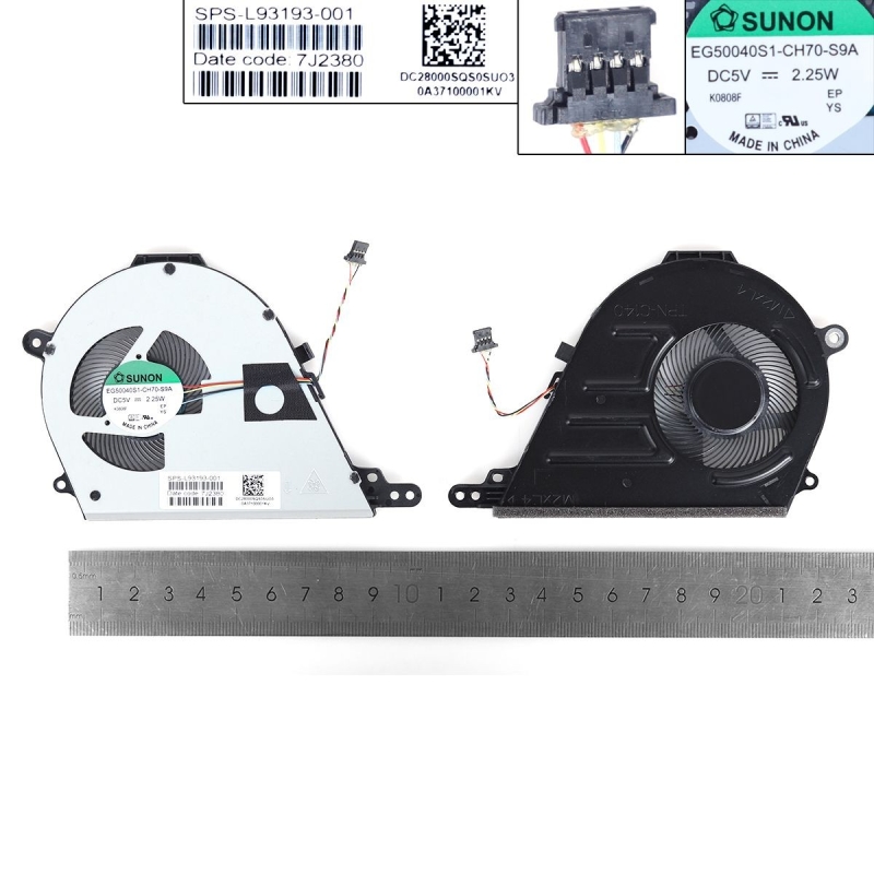 Ventilador para portátil HP Chromebook 15-DE TPN-C140 L54807-001