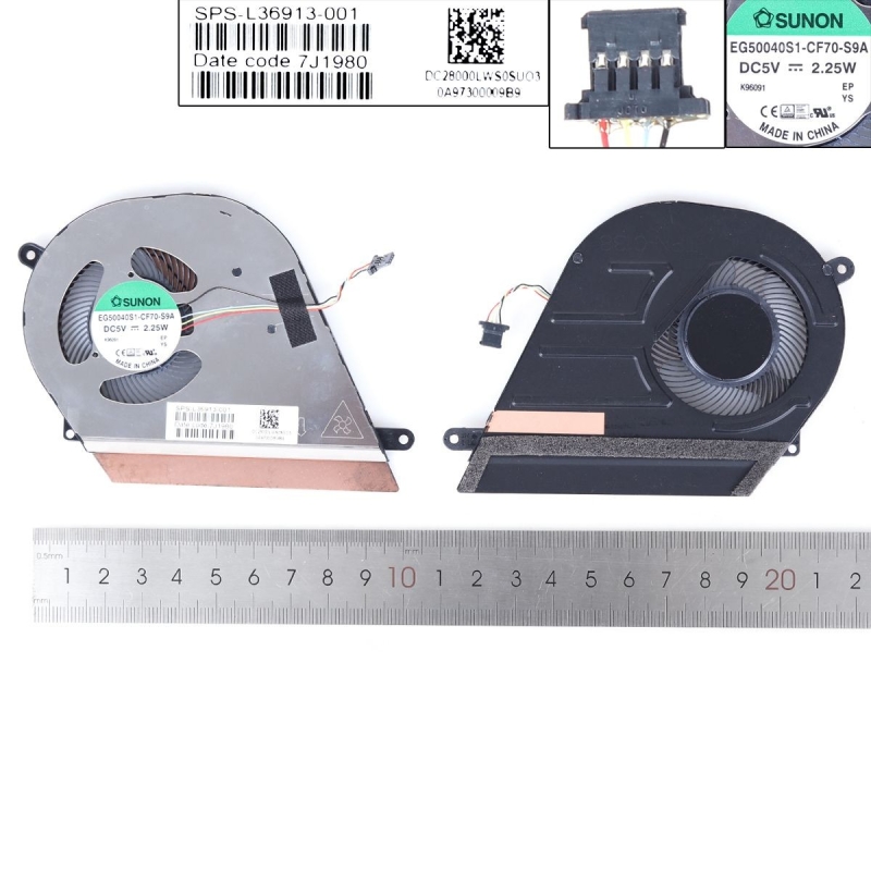 Ventola HP Chromebook x360 14-DA G1 TPN-C138ORG L36913-001